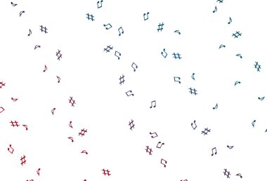 Açık Mavi, Müzik notalı kırmızı vektör arkaplanı.