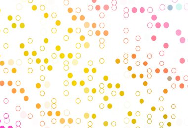 Açık Pembe, kabarcıklı sarı vektör arkaplanı.