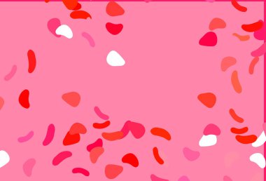 Soyut şekilli açık kırmızı vektör arkaplanı.