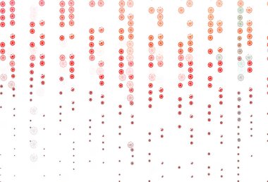 Güzel kar taneleriyle açık kırmızı vektör örtüsü.