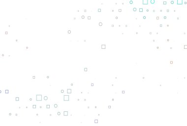 Açık Çoklu Renk, Gökkuşağı vektör örtüsü daireler, küplerle.