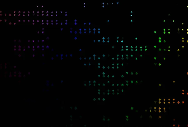 ダークマルチカラー カードサイン付きレインボーベクトルの背景 — ストックベクタ