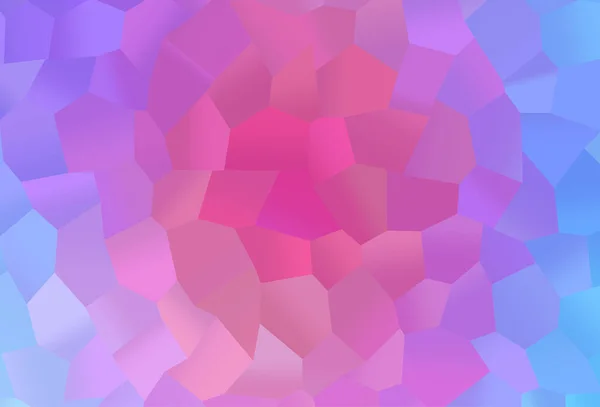 Rose Clair Fond Vectoriel Bleu Avec Hexagones — Image vectorielle