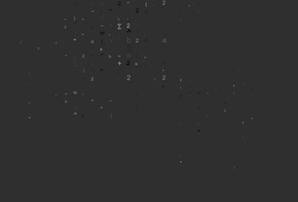 Світло Чорний Векторний Шаблон Математичними Символами — стоковий вектор