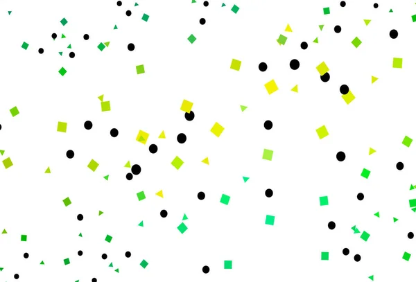 ライトグリーン 円と多角形のスタイルで黄色のベクトルカバー — ストックベクタ
