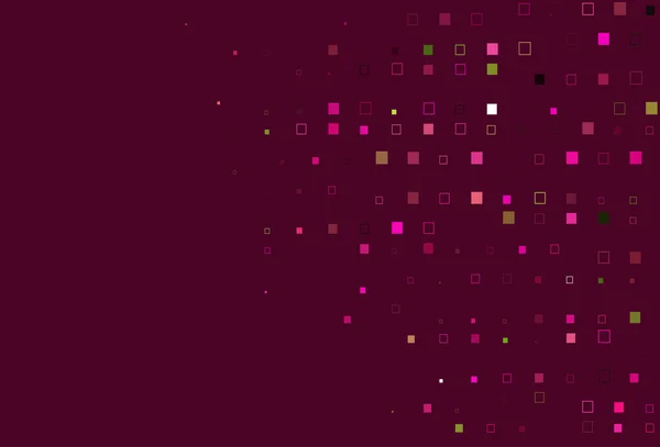 薄いピンク 結晶と緑のベクトルパターン 長方形 — ストックベクタ