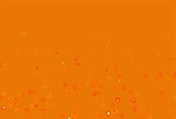 Light Orange Vektor Hintergrund Mit Blasen — Stockvektor