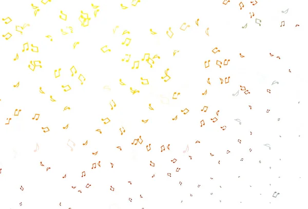 Textura Vectorial Naranja Claro Con Notas Musicales — Archivo Imágenes Vectoriales