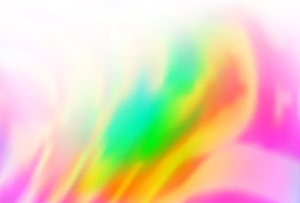 Licht Multicolor Rainbow Vector Template Met Gebogen Lijnen — Stockvector