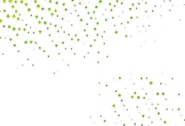 Kart sembollü açık yeşil vektör deseni.