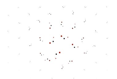 Dairesel ve küplü açık kırmızı vektör dokusu.