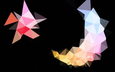 Çemberli çokgen biçiminde koyu kırmızı vektör deseni.