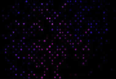 Poker sembollü koyu mor vektör şablonu.