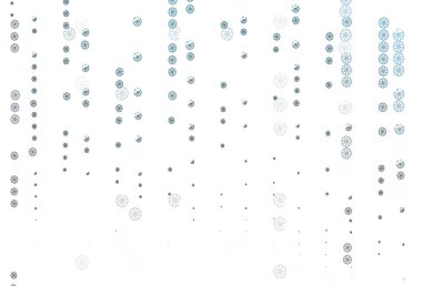 Renkli kar taneleriyle hafif BLUE vektör dokusu.