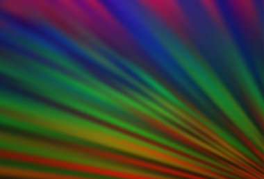 Koyu Çokrenkli, düz çizgileri olan Gökkuşağı vektör düzeni.