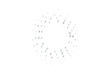 Müzik sembollü hafif BLUE vektör şablonu.