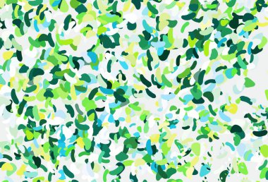 Açık mavi, Memphis şekilli sarı vektör şablonu.