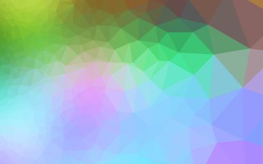 Üçgenler parlak ton renkleriyle yüzeye çıkar. Belirsiz soyut çizimler ve gradyan. İşiniz için yepyeni bir tasarım.  