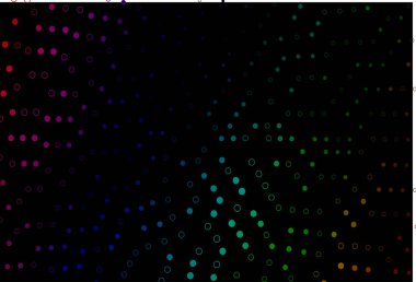 Koyu Çokrenkli, küreli Gökkuşağı vektör deseni.