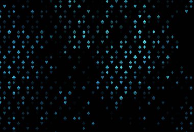 Kumarın sembolleriyle koyu mavi vektör kapağı.