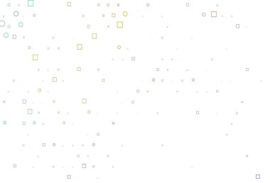 Açık Çoklu Renk, Gökkuşağı vektör düzeni daire noktaları, küpler.