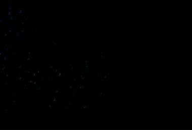 Koyu mavi, yeşil vektör arkaplan müzik notaları ile.