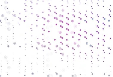 Açık Mor, xmas kar taneleriyle pembe vektör arkaplanı.