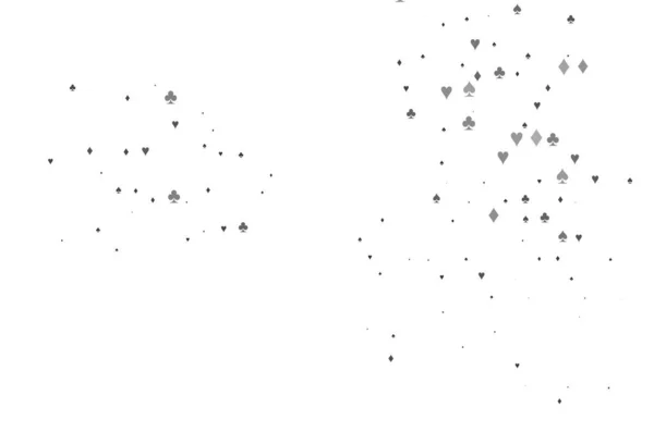 Argent Clair Texture Vectorielle Grise Avec Cartes Jouer — Image vectorielle