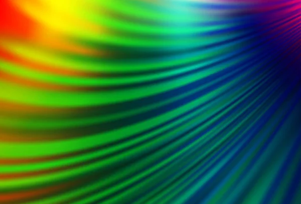 Light Multicolor Rainbow Vektor Template Mit Gebogenen Bändern — Stockvektor