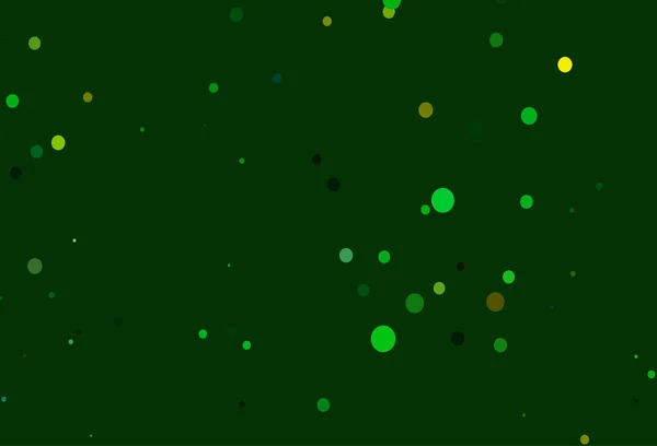 Hellgrüne Gelbe Vektorschablone Mit Kreisen — Stockvektor