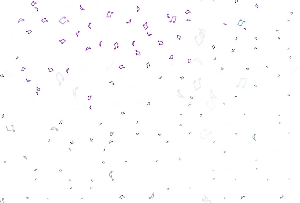 Світло Фіолетовий Векторний Шаблон Музичними Символами — стоковий вектор