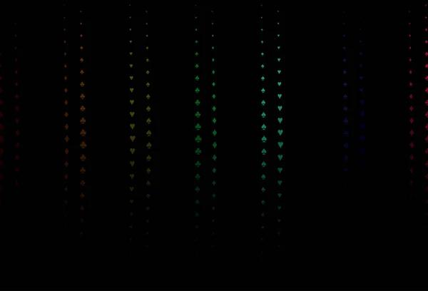 Σκούρο Πολύχρωμο Rainbow Διανυσματική Διάταξη Στοιχεία Των Καρτών — Διανυσματικό Αρχείο