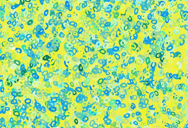Hellblaue Gelbe Vektorschablone Mit Kreisen — Stockvektor