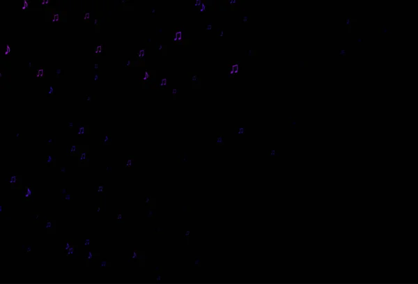 ダークパープルピンクのベクトルパターンと音楽要素 — ストックベクタ