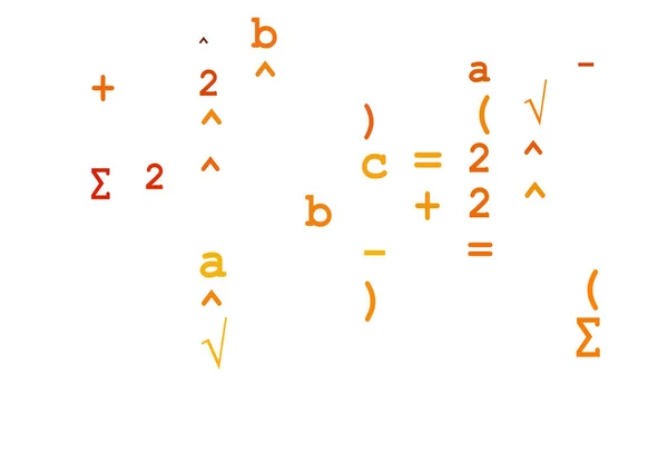 Light Orange Vector Pattern Arithmetic Signs — Stock Vector