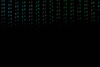 Koyu mavi, dolar ile yeşil vektör deseni.