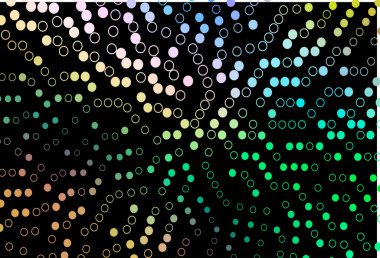 Koyu Çokrenkli, küreli Gökkuşağı vektör deseni.