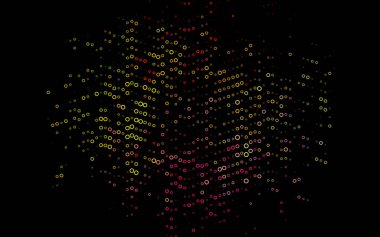 Noktalı siyah vektör arkaplanı. Soyut çemberlerin oluşturduğu bir resim. 