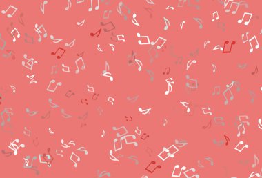 Müzik sembollü hafif renkli vektör arkaplanı.