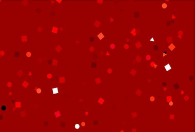 Satır, daire ve eşkenar dörtgenli Açık Kırmızı vektör arkaplanı.