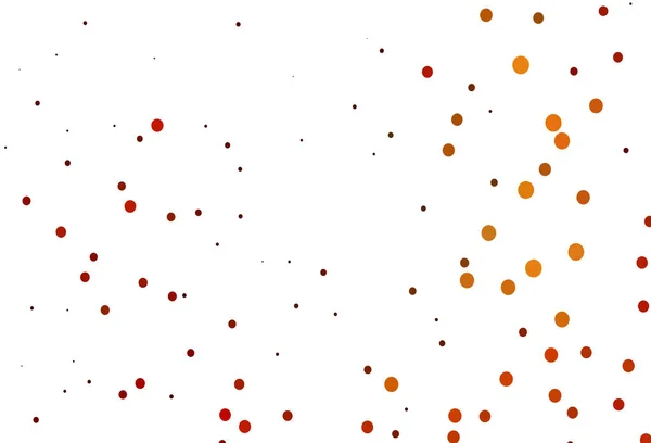 Světle Oranžové Vektorové Pozadí Tečkami — Stockový vektor