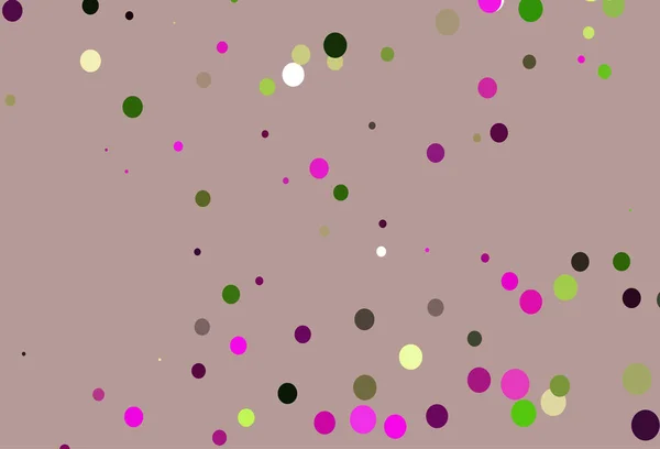 Light Pink Green Vector Template Circles — Stock Vector