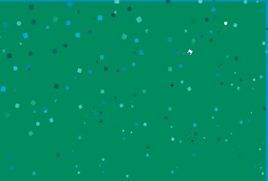 Açık Mavi, yeşil vektör arkaplanı çizgiler, daireler, eşkenar dörtgenler.