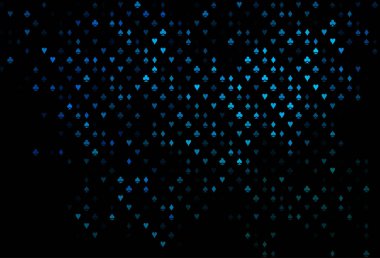 Koyu mavi, yeşil vektör örtüsü ile kumar sembolleri.