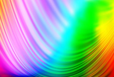 Açık Çokrenkli, eğri daireli Gökkuşağı vektör arkaplanı.