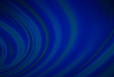 Bükülmüş çizgileri olan koyu mavi vektör arkaplanı.