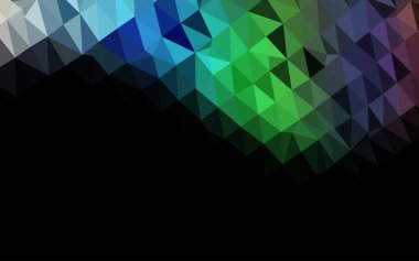 Üçgenler parlak ton renkleriyle yüzeye çıkar. Belirsiz soyut çizimler ve gradyan. İşiniz için yepyeni bir tasarım.  