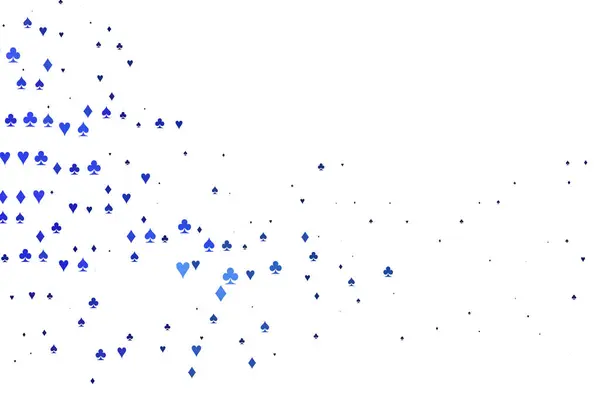 Modelo Vetor Blue Claro Com Símbolos Poker — Vetor de Stock