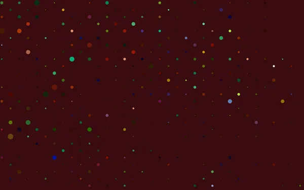 Векторний Фон Крапками Ілюстрація Набором Барвистих Абстрактних Кіл — стоковий вектор