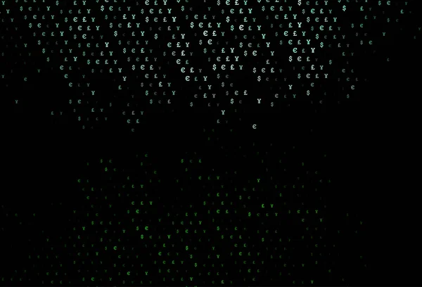 Tapa Vectorial Verde Oscuro Con Signos Eur Jpy Gbp — Archivo Imágenes Vectoriales